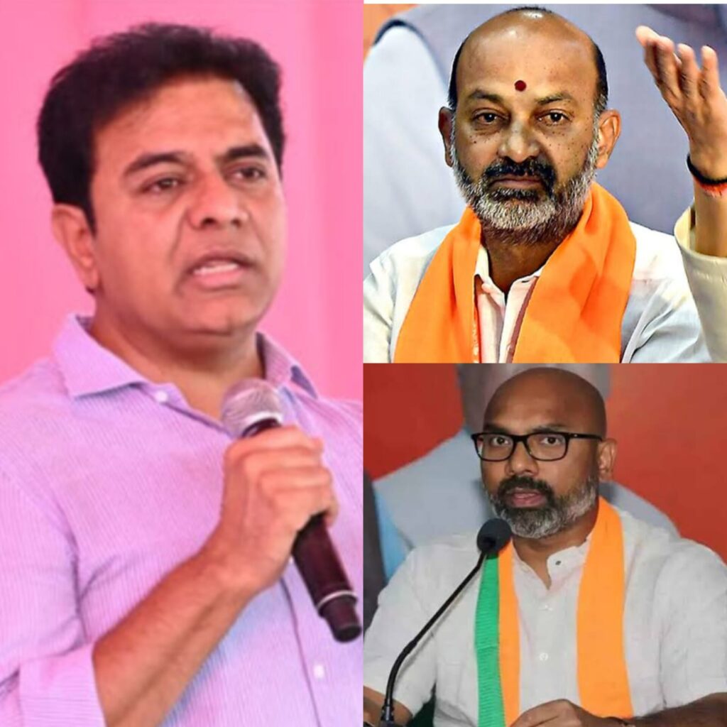 కేంద్ర మంత్రి బండి సంజయ్, ఎంపీ ధర్మపురి అరవింద్‌లకు కేటీఆర్ లీగల్ నోటీసులు