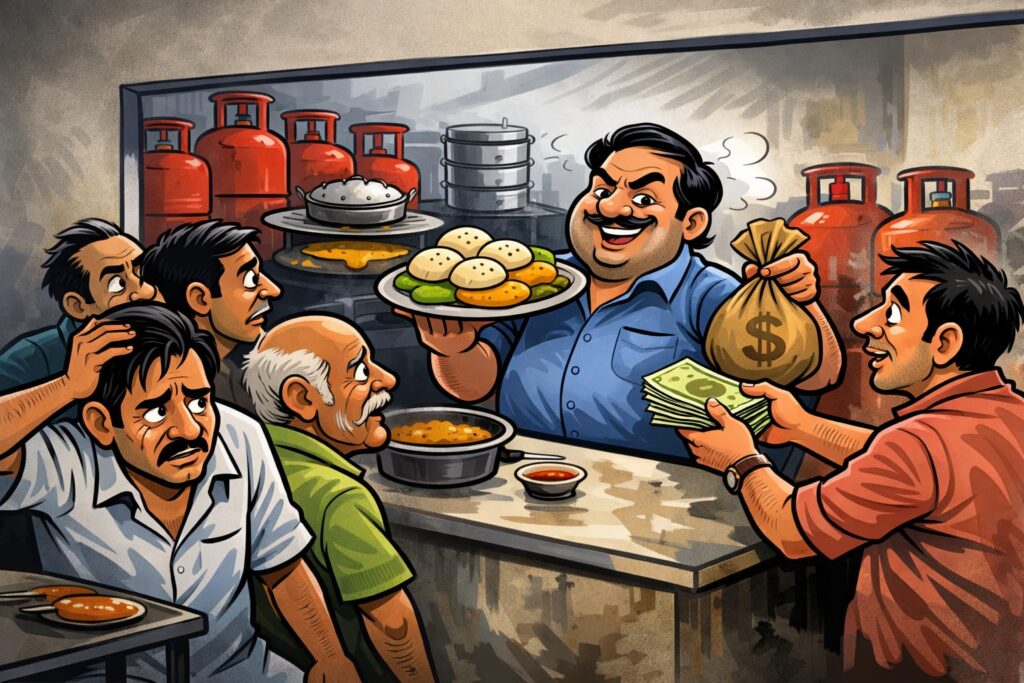 ఏన్కూర్ లో గ్యాస్ పేరుతో హోటల్లు నిలువు దోపిడీ
