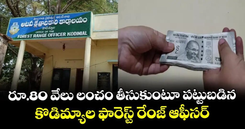 రూ.80 వేలు లంచం తీసుకుంటూ పట్టుబడిన ఫారెస్ట్ రేంజ్ ఆఫీసర్