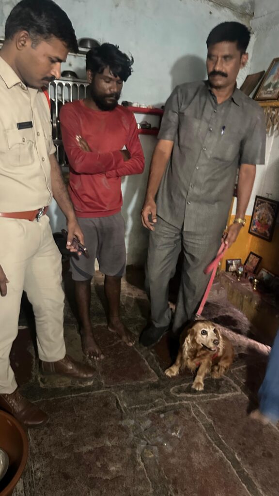 నార్కోటిక్ జాగిలం “రోమా” సహాయంతో గంజాయి స్వాధీనం