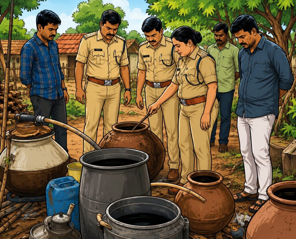 నాటు సారా గుట్టు రట్టు.. రంగంలోకి దిగిన ఎక్సైజ్