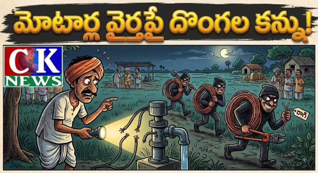 మోటార్ల వైర్లపై దొంగల కన్ను!