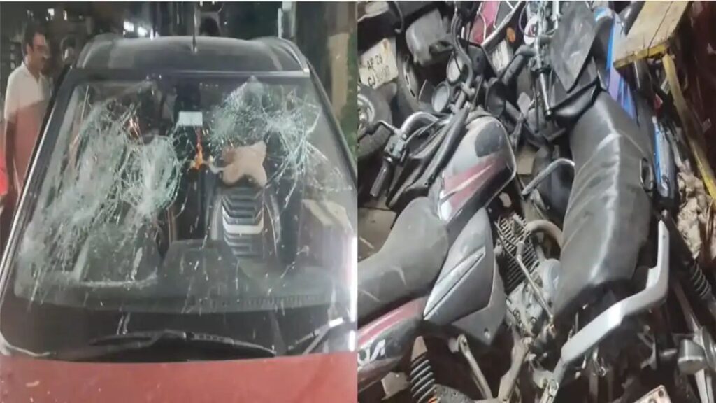 కూకట్‌పల్లిలో అర్ధరాత్రి కారు బీభత్సం.. 8 బైకులు ధ్వంసం..
