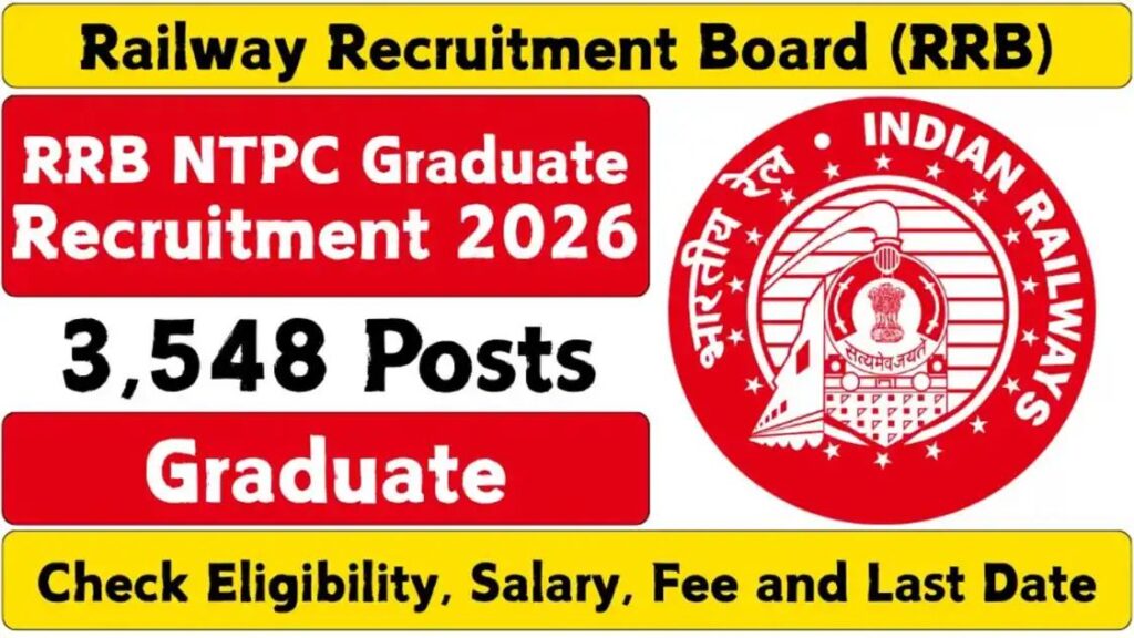 రైల్వేలో 3548 నాన్‌ టెక్నికల్‌ గ్రాడ్యుయేట్ ఖాళీలు.. నోటిఫికేషన్‌ విడుదల చేసిన ఆర్‌ఆర్‌బీ